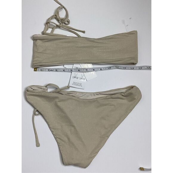 New. L*SPACE bone shimmer bikini. XL. Retails $189 - Picture 11 of 13